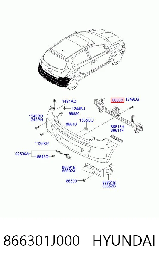 4017963 Polcar Шина бампера заднього