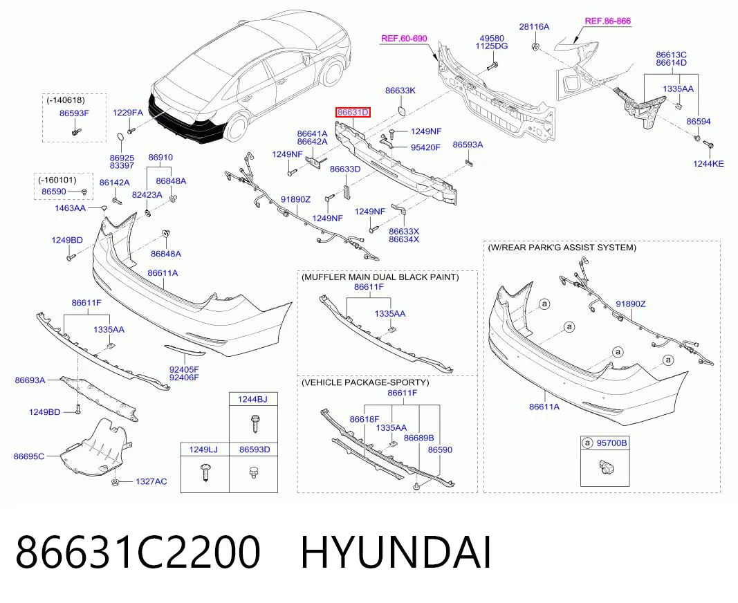 86631C2200 Hyundai/Kia