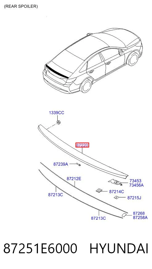 87251E6000 Hyundai/Kia