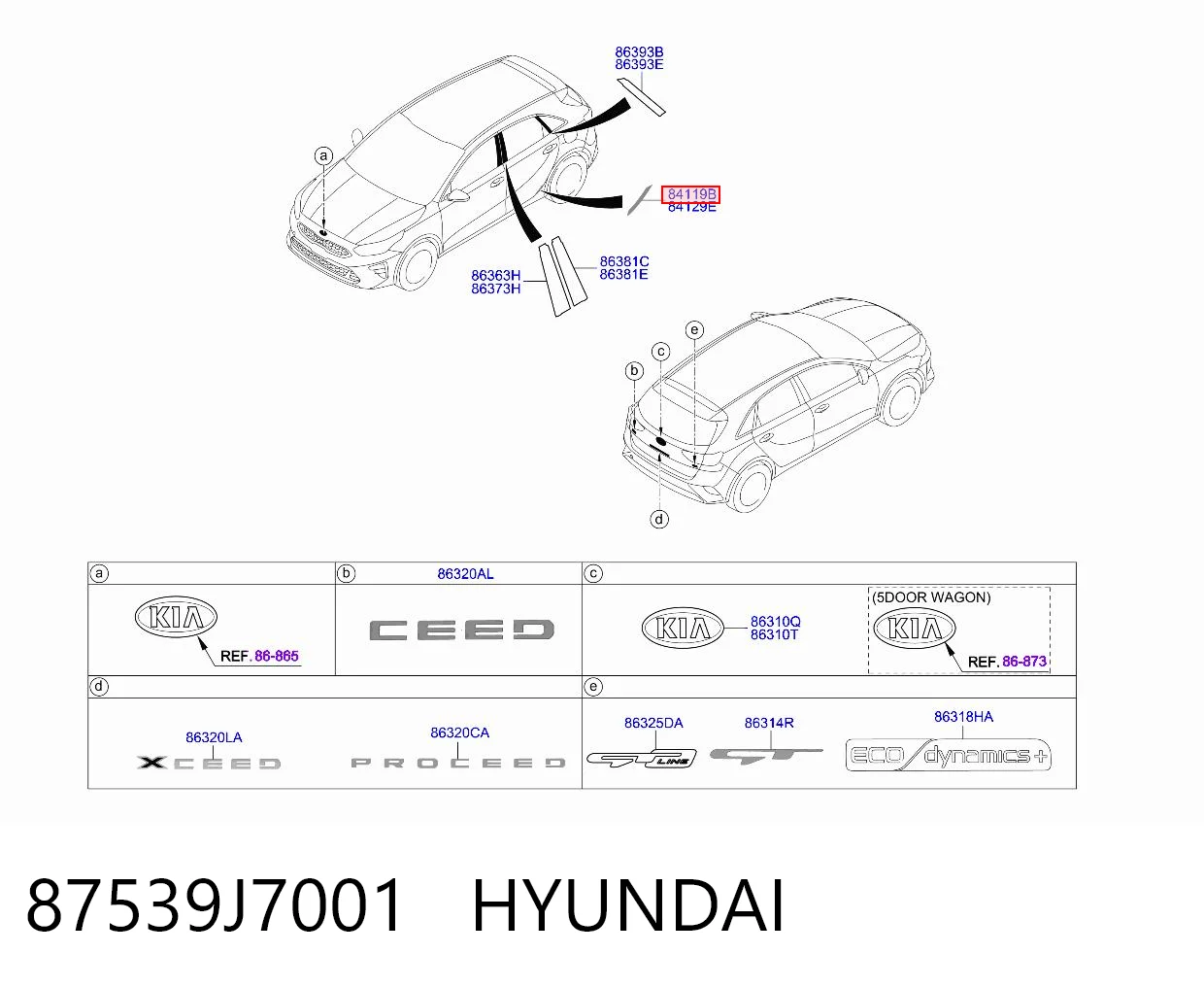 87539J7001 Hyundai/Kia
