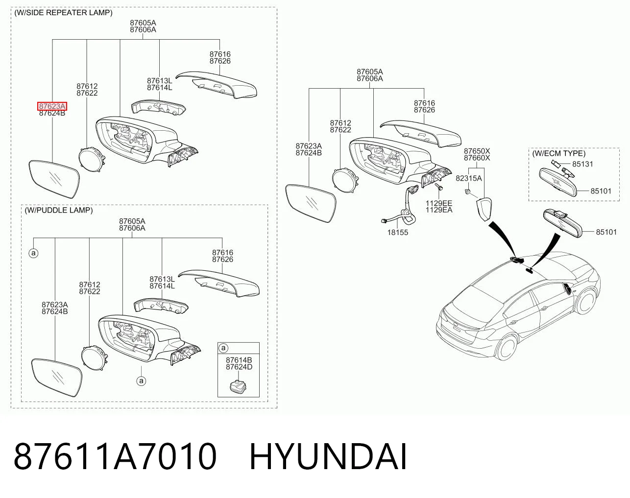 87611A7010 Hyundai/Kia