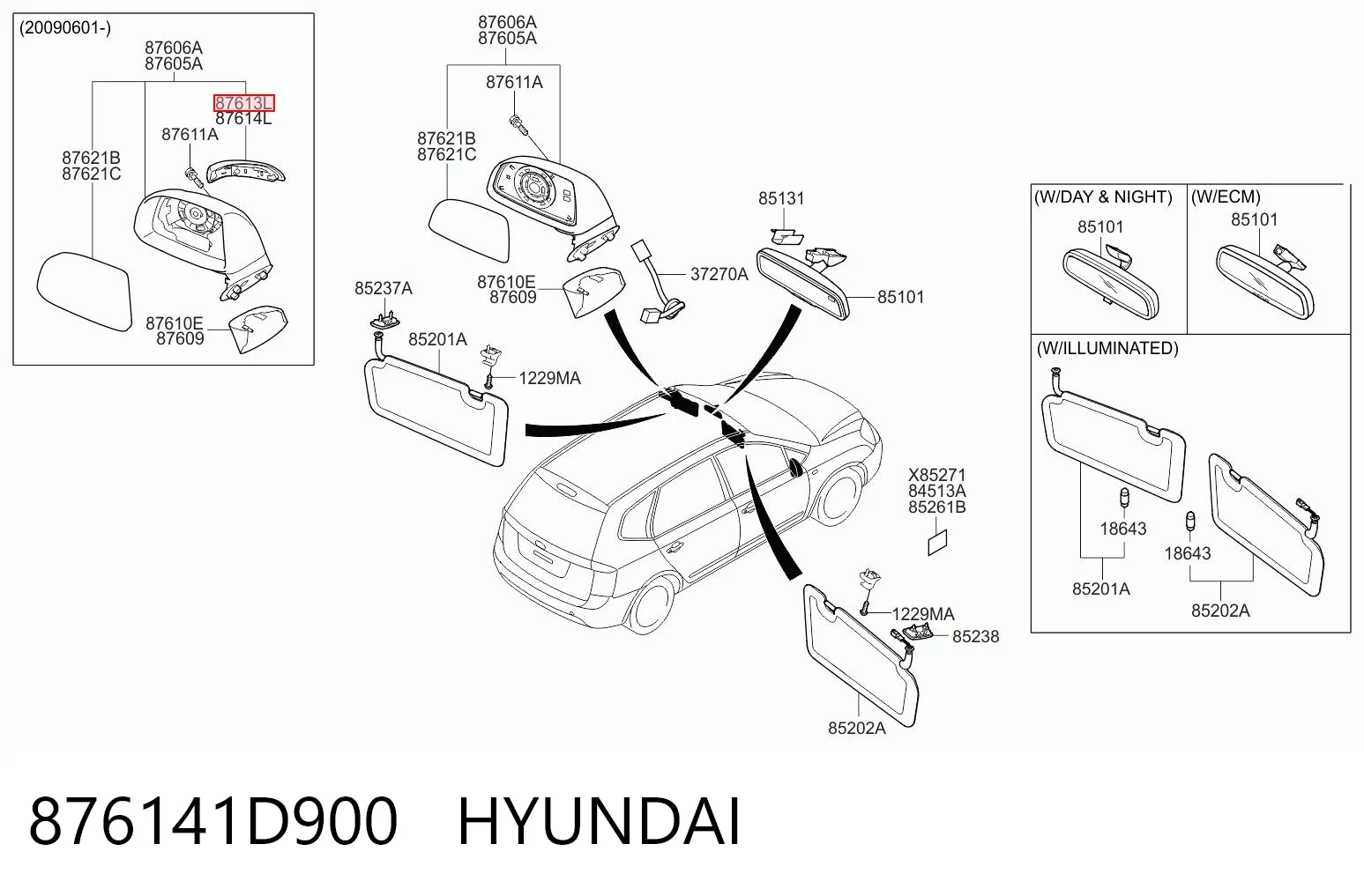 876141D900 Hyundai/Kia