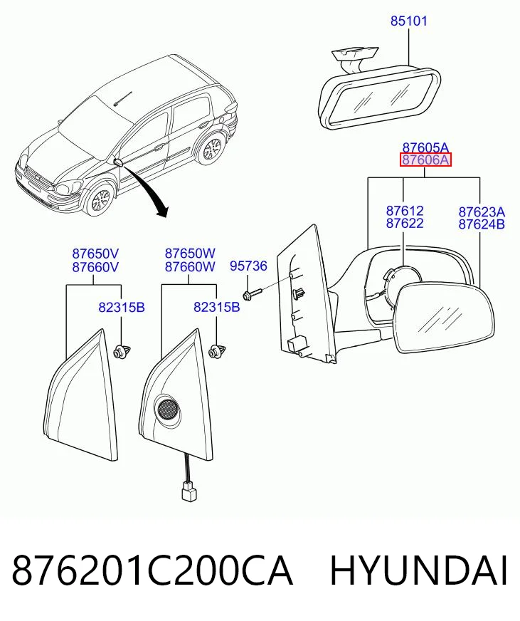 Купити 4042521S Polcar Дзеркало праве