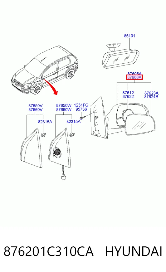 Купити 4042525S Polcar Дзеркало праве