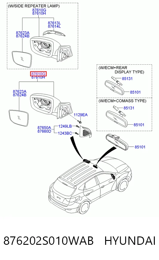 Праве бокове дзеркало Polcar 4048529E