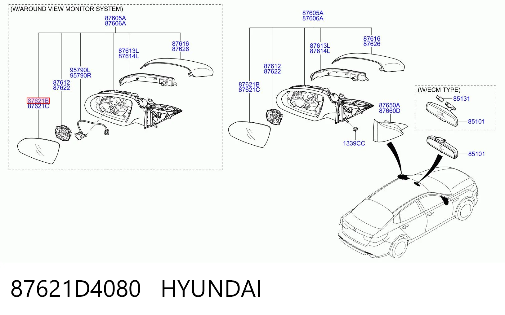 87621D4080 Hyundai/Kia