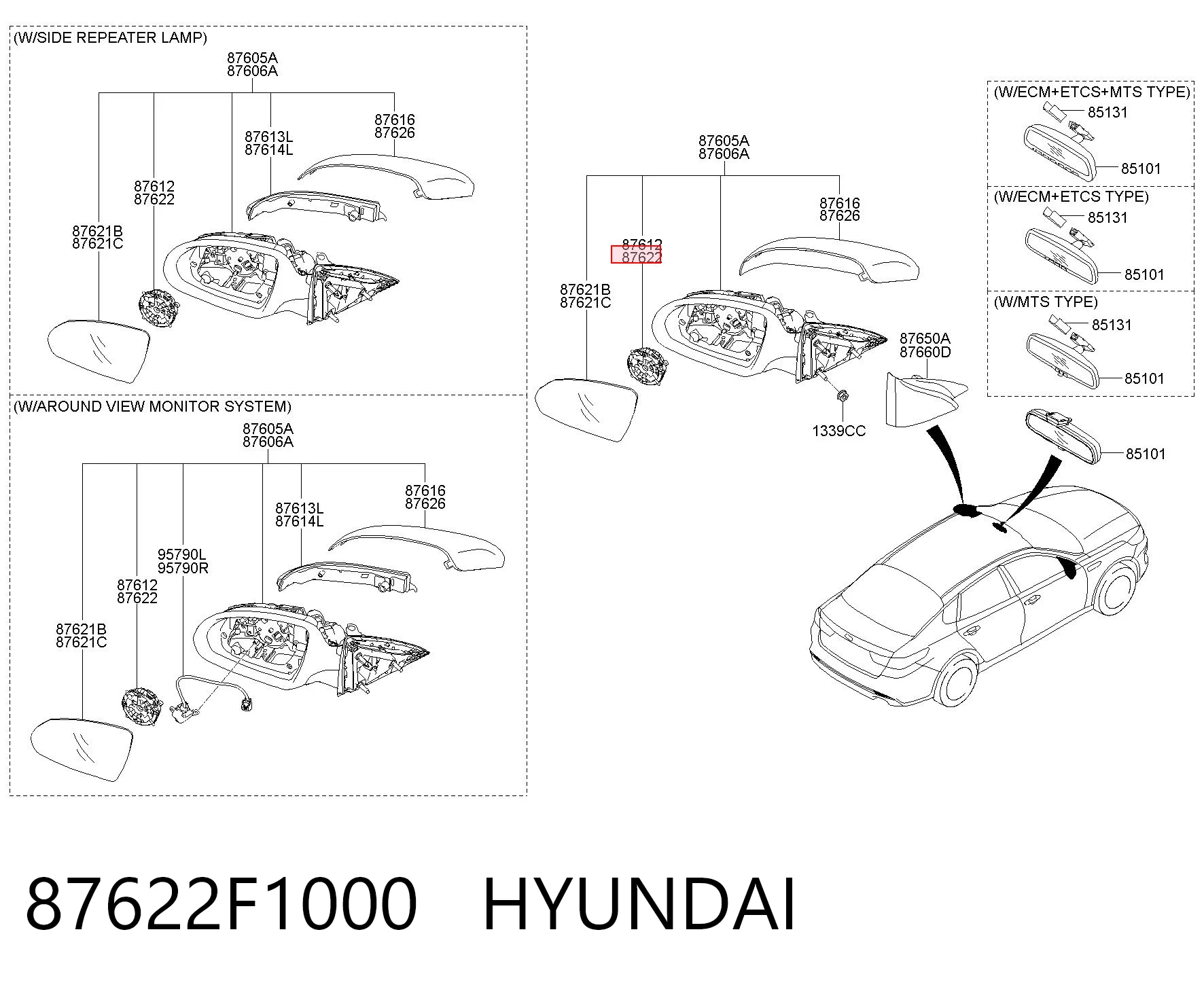 87622F1000 Hyundai/Kia 