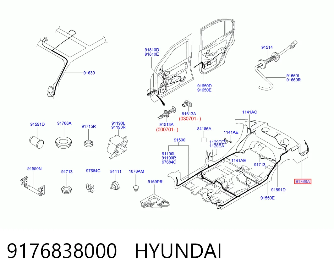 Заглушка кузова (підлоги) на Hyundai Sonata IV EU4