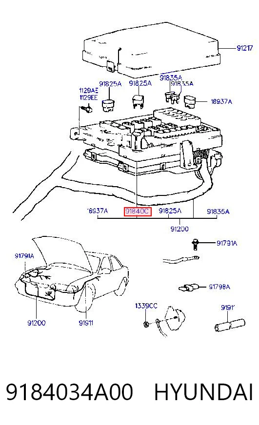 Блок запобіжників Hyundai Sonata 3 Y-3