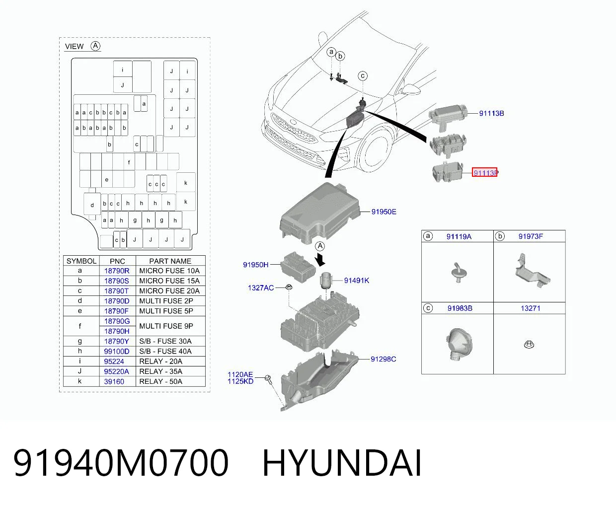 91940M0700 Hyundai/Kia