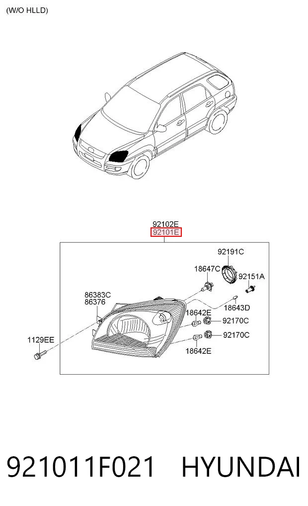 Купити Фара ліва KIA Sportage II JE