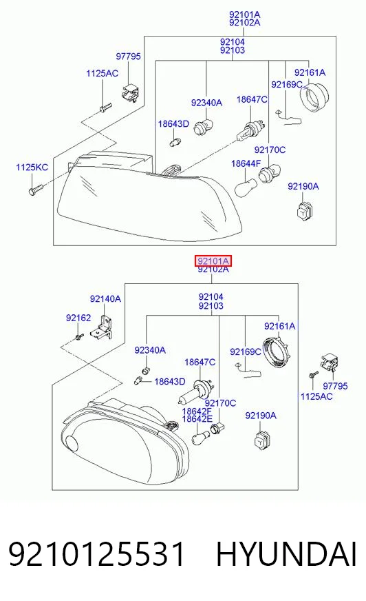 Фари Chrysler 9210125512 ціна, від 65.92 USD