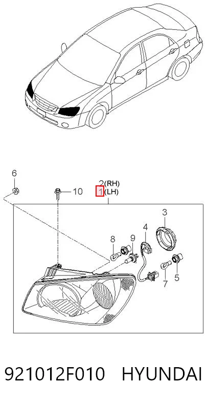  Фара ліва KIA Sportage 2