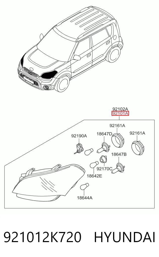 921012K720 Hyundai/Kia