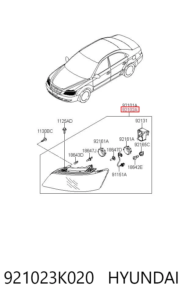 Фара передня права General Motors 921023K020