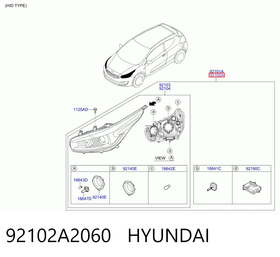92102A2060 Hyundai/Kia