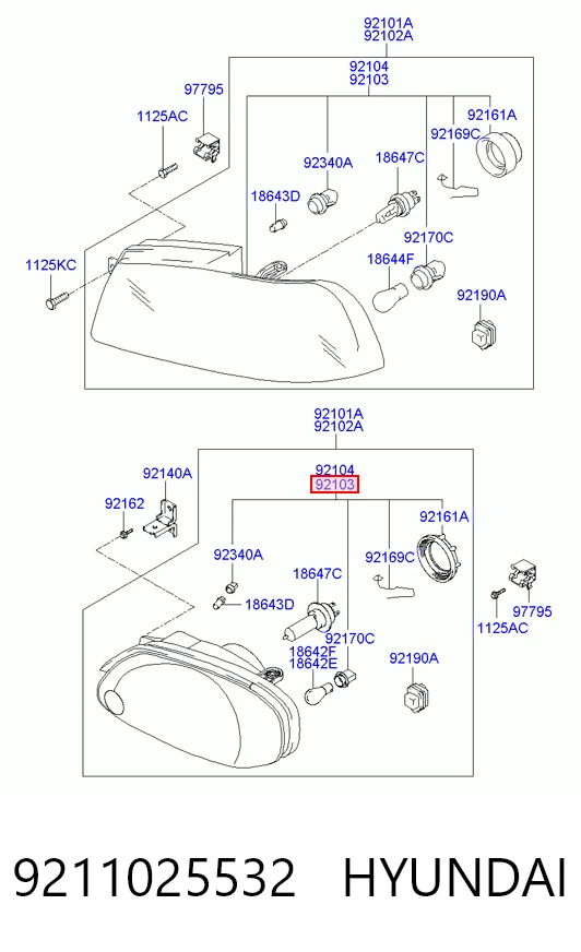 Фара ліва 9210125512 Chrysler