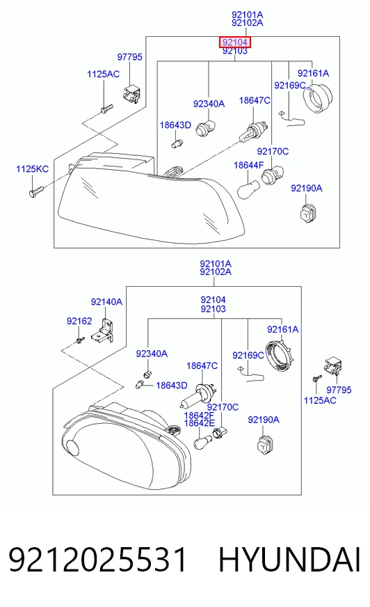 Фара правая Hyundai Accent II седан (LC) (1999 - 2005) ціна, від 63.33 USD