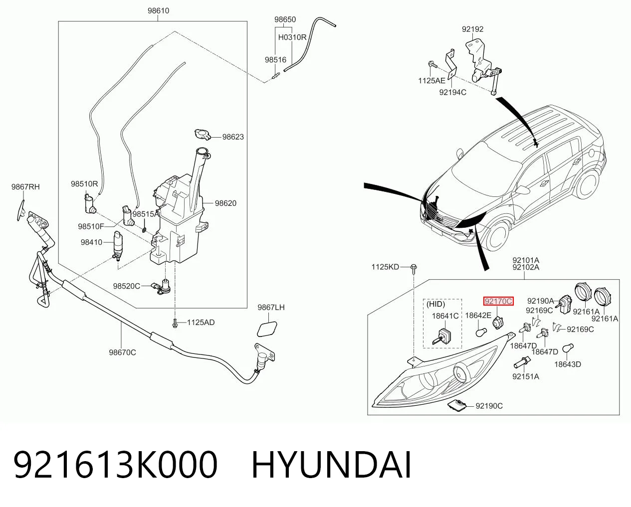 921613K000 Hyundai/Kia Цоколь (патрон) лампочки покажчика поворотів