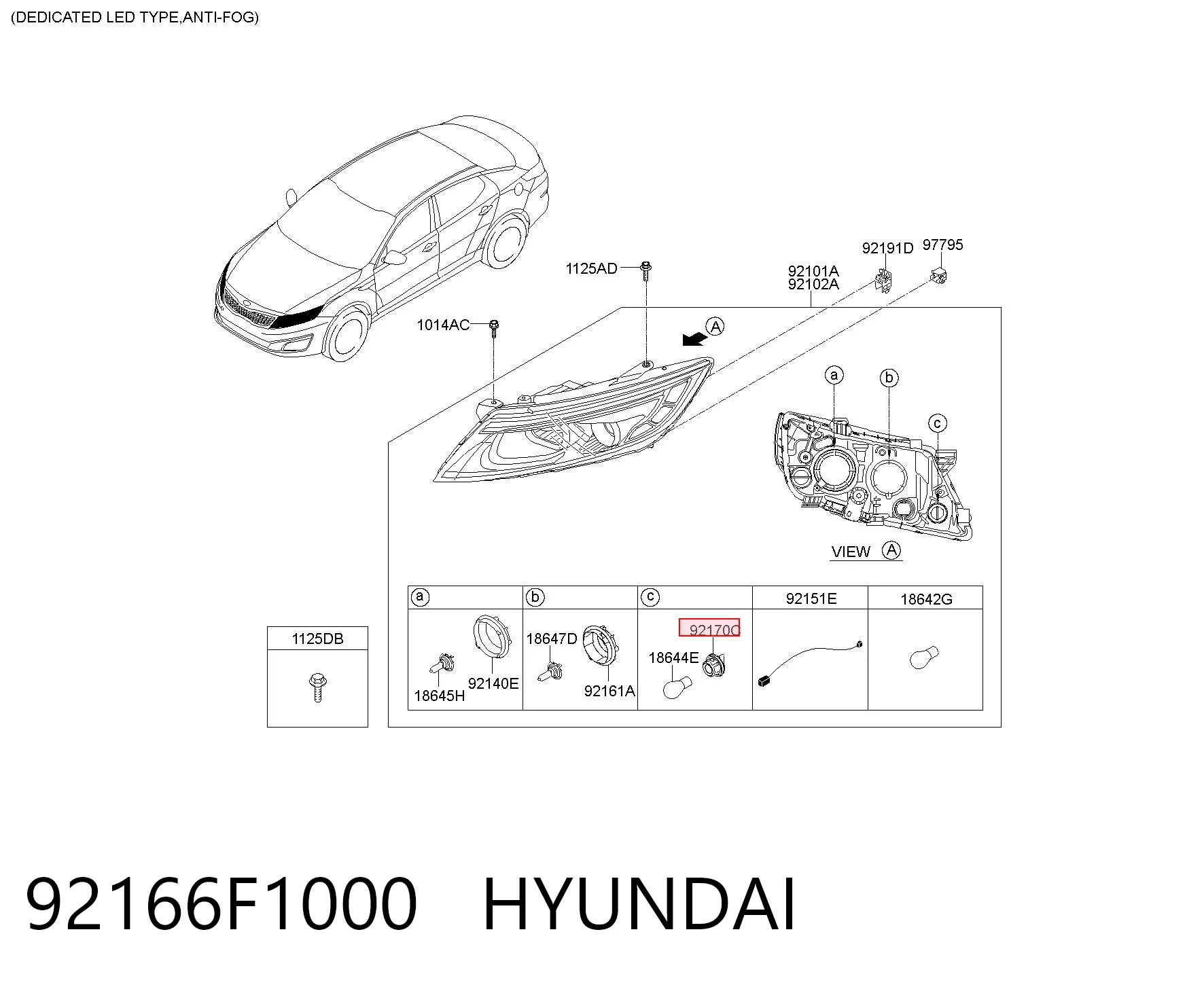 92166F1000 Hyundai/Kia Цоколь (патрон) лампочки покажчика поворотів
