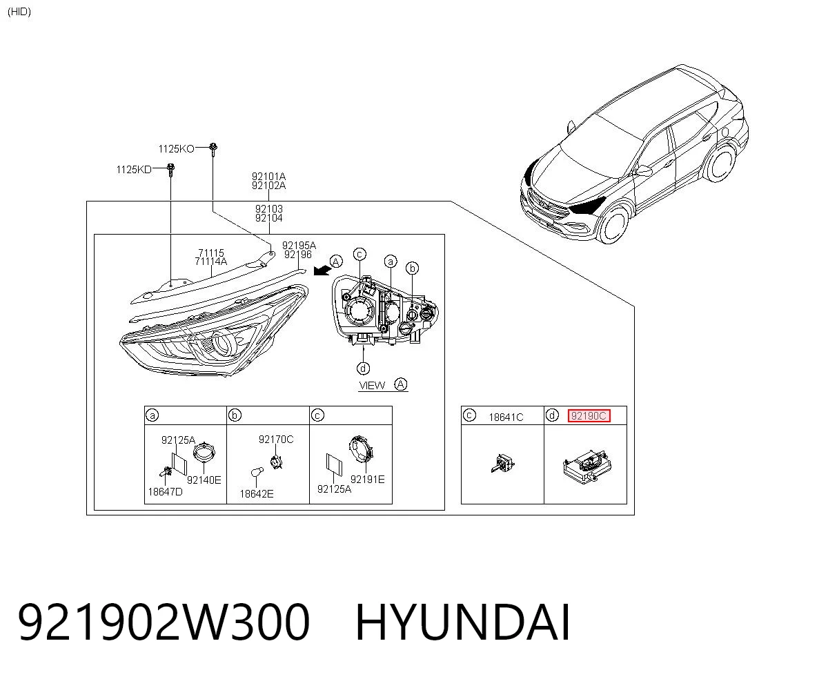 921902W300 Hyundai/Kia Блок управління фарами