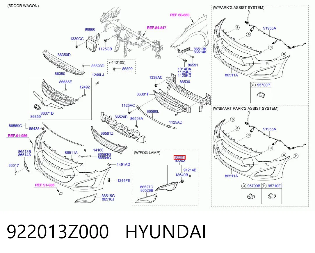 Протитуманка ліва на Hyundai I40 I VF