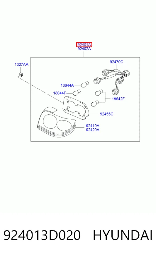 Задня ліва фара на Hyundai Sonata IV EU4