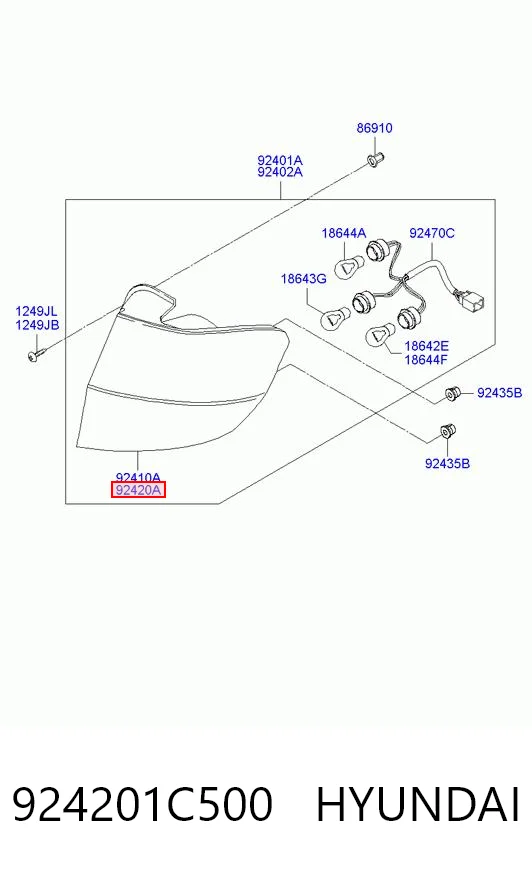 Купити Задня права фара Hyundai Getz  