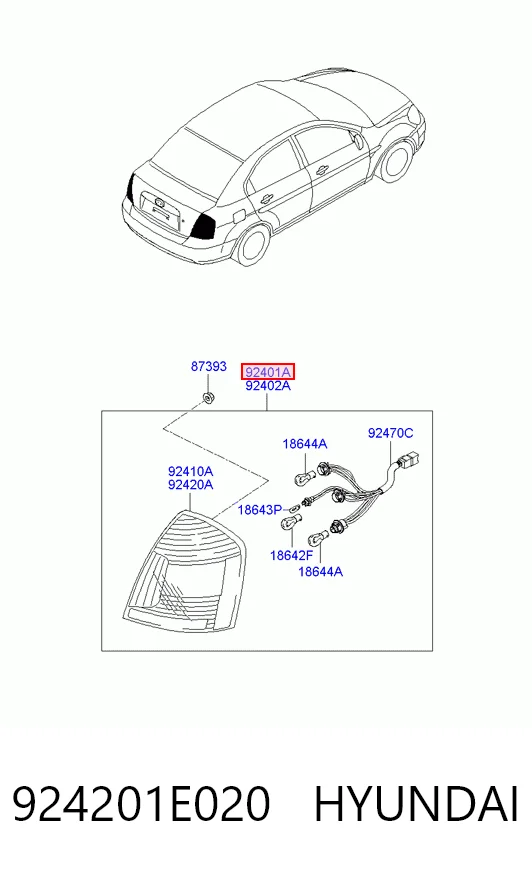 Купити Лівий стоп Hyundai Accent III MC