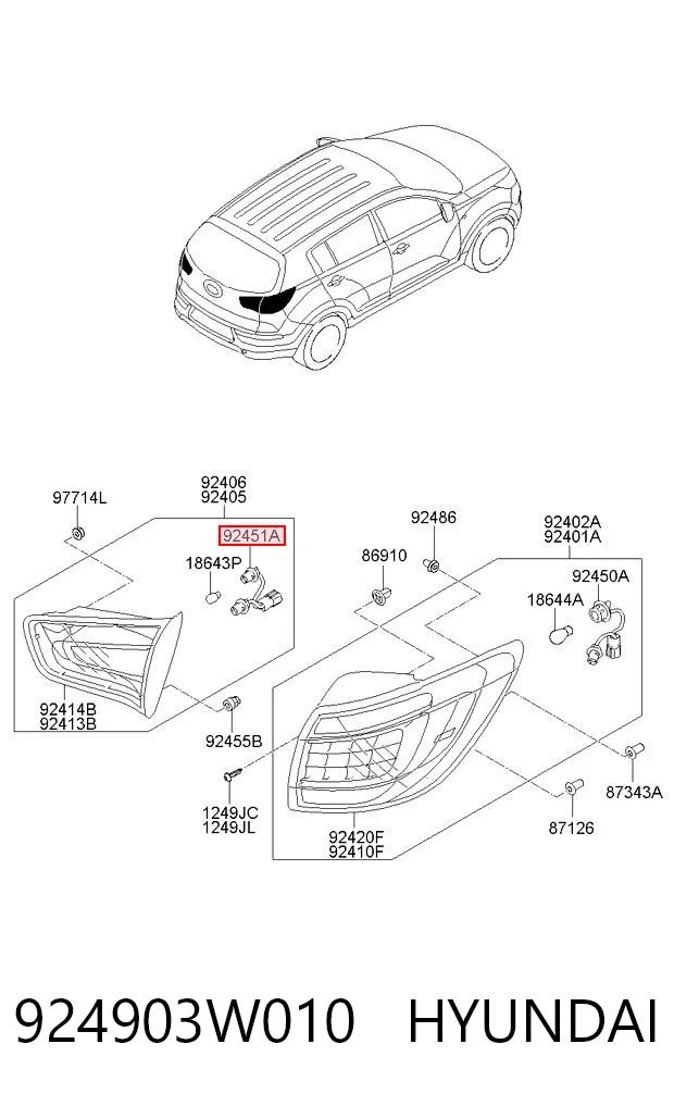 924903W010 Hyundai/Kia