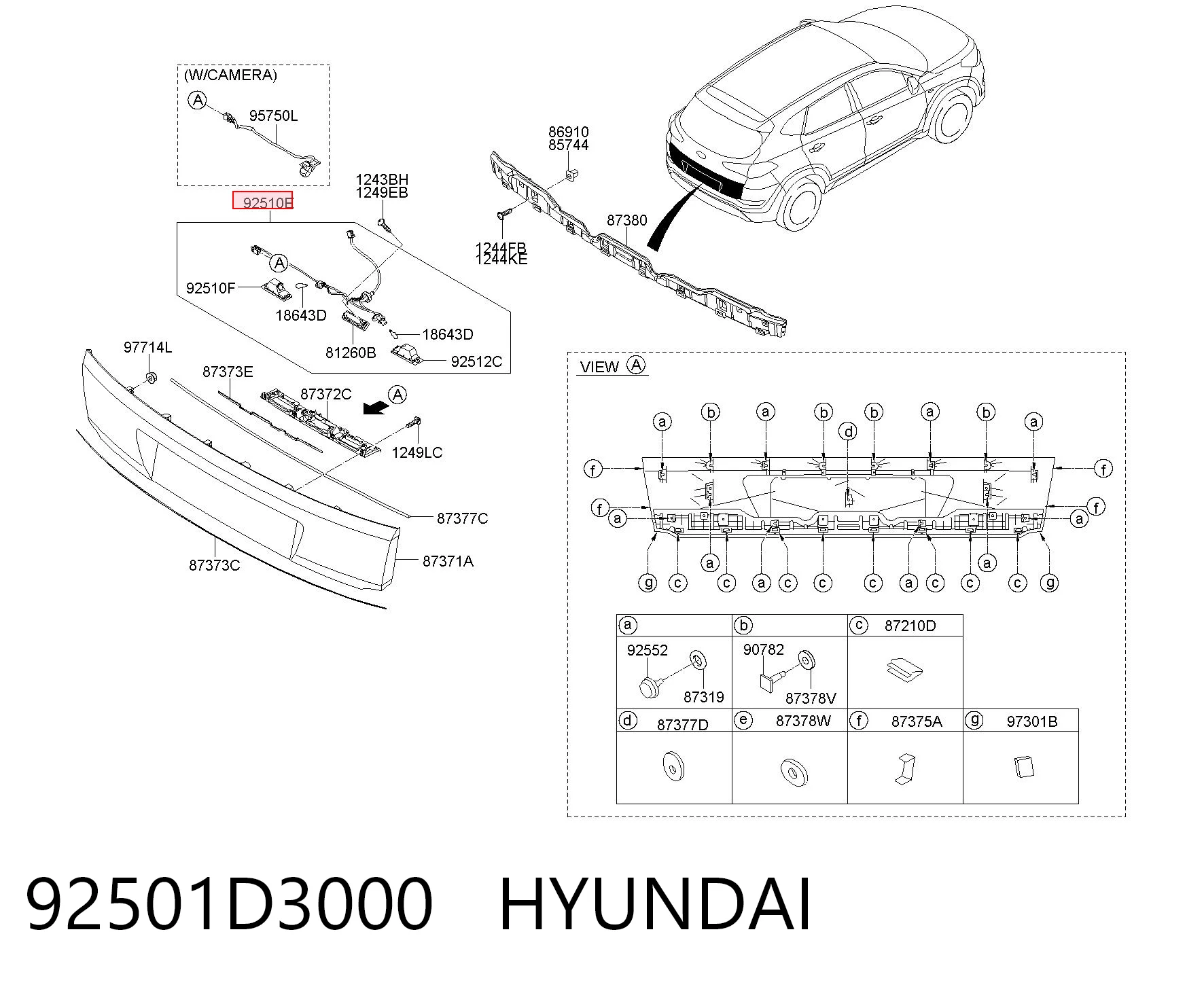 92501D3000 Hyundai/Kia Ліхтар освітлення номерного знака