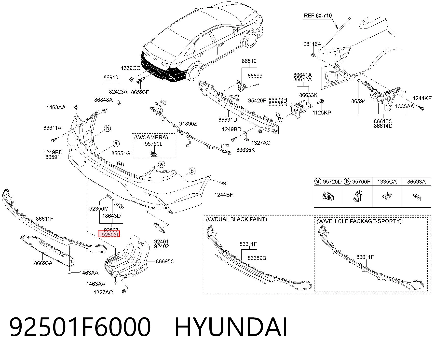 92501F6000 Hyundai/Kia Ліхтар освітлення номерного знака