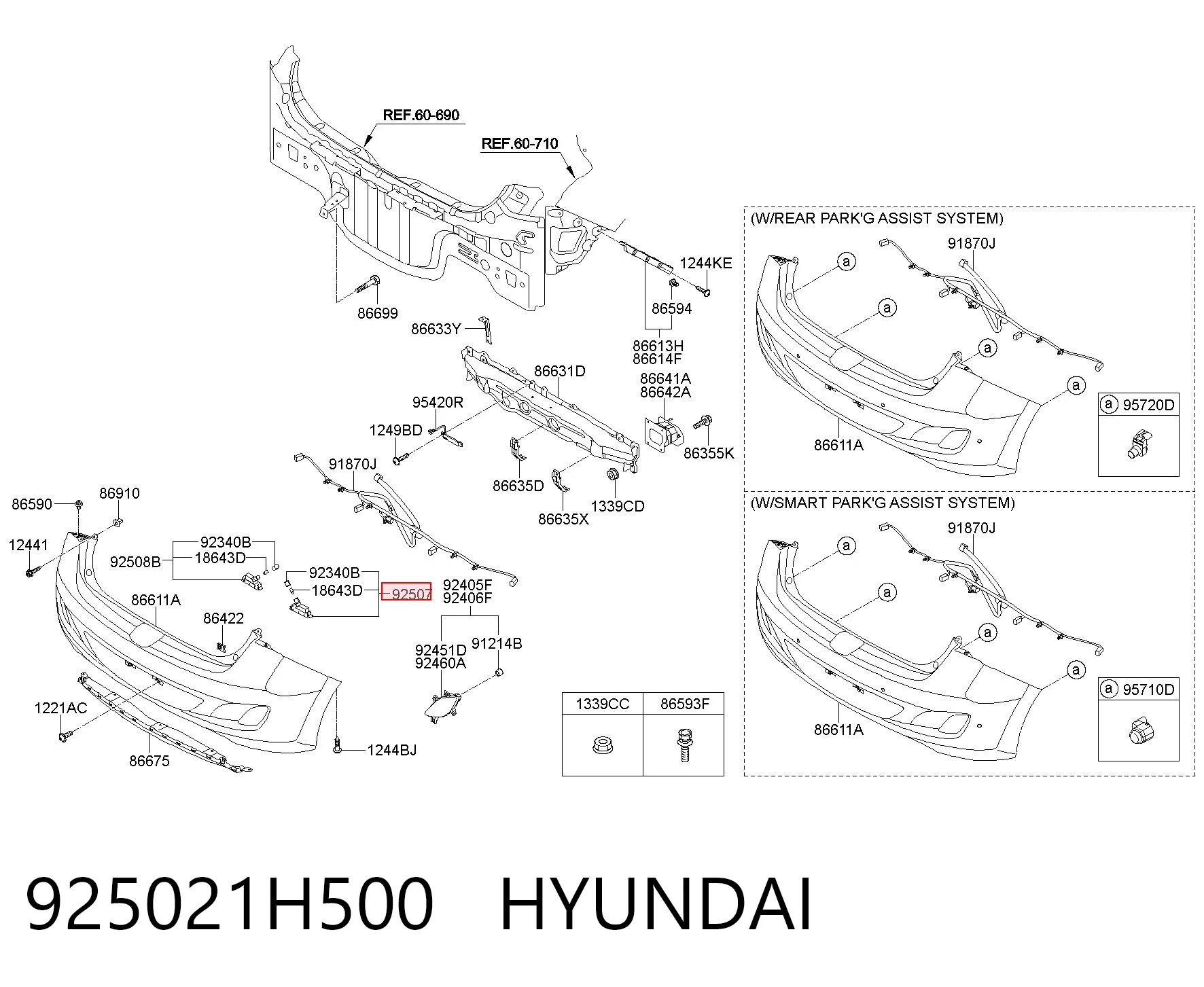 925021H500 Hyundai/Kia Ліхтар освітлення номерного знака
