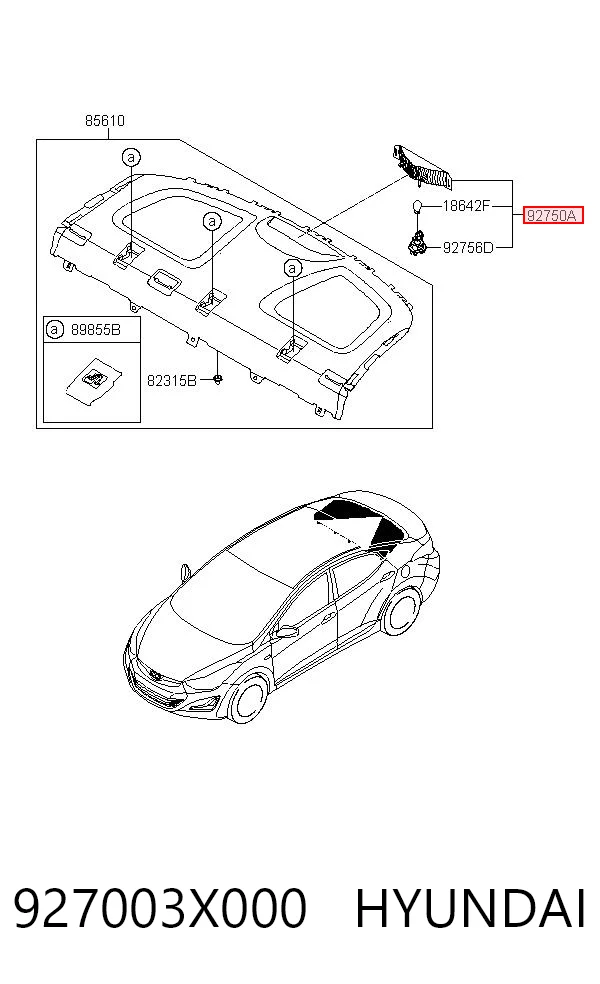 927003X000 Hyundai/Kia Стоп-сигнал заднього скла