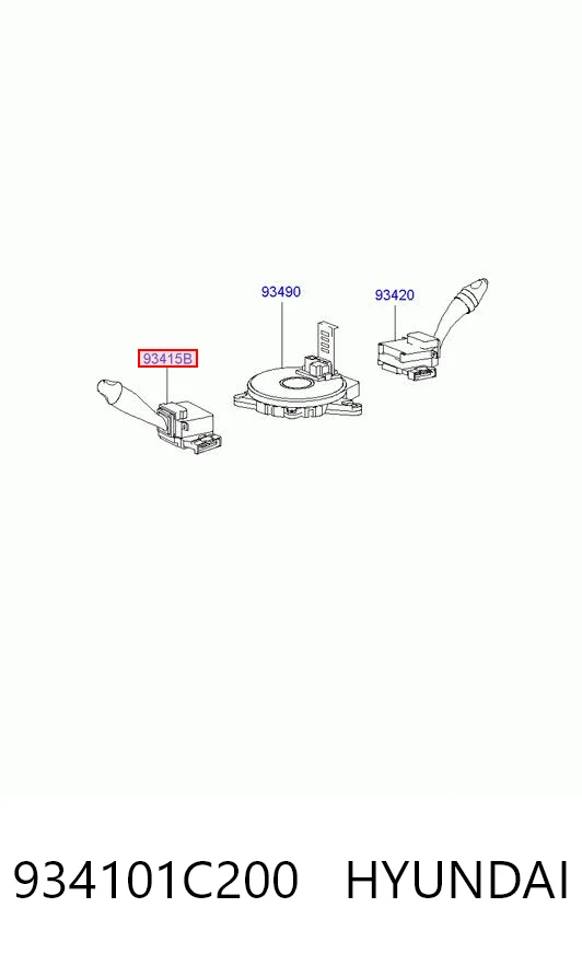 934101C200 Hyundai/Kia Перемикач підрульовий, лівий