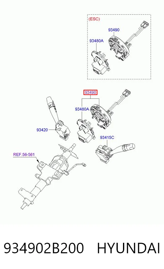 Шлейф Airbag на Hyundai Santa Fe II CM
