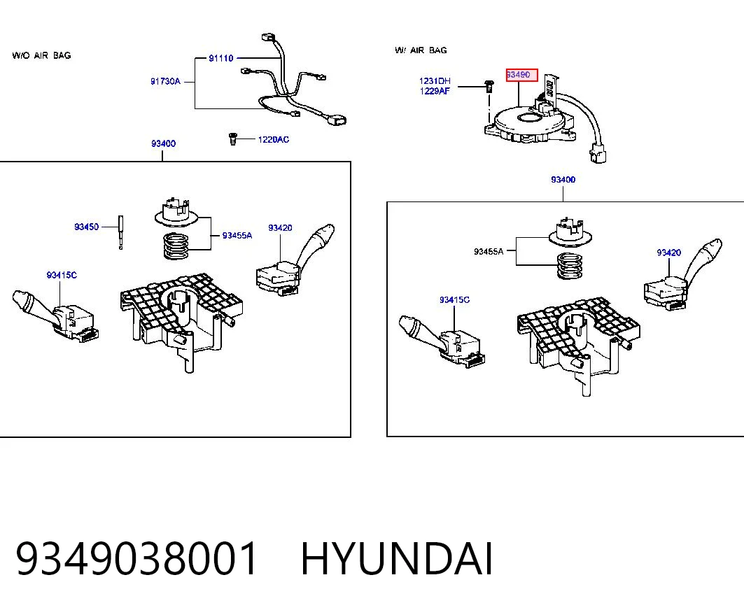 Шлейф Airbag на Hyundai Sonata IV EU4