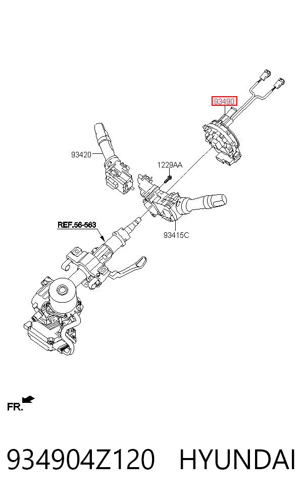 934904Z120 Hyundai/Kia Шлейф Airbag