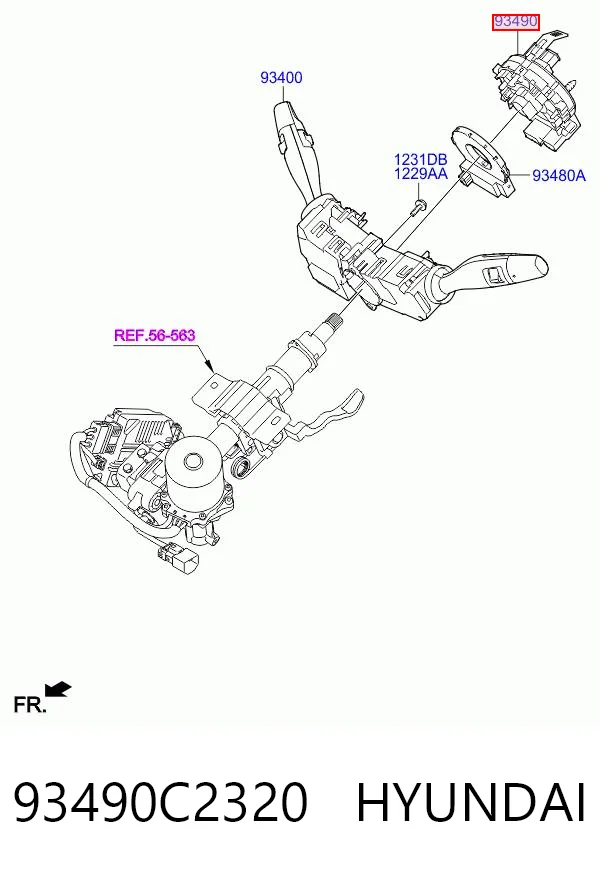 93490C2320 Hyundai/Kia Шлейф Airbag