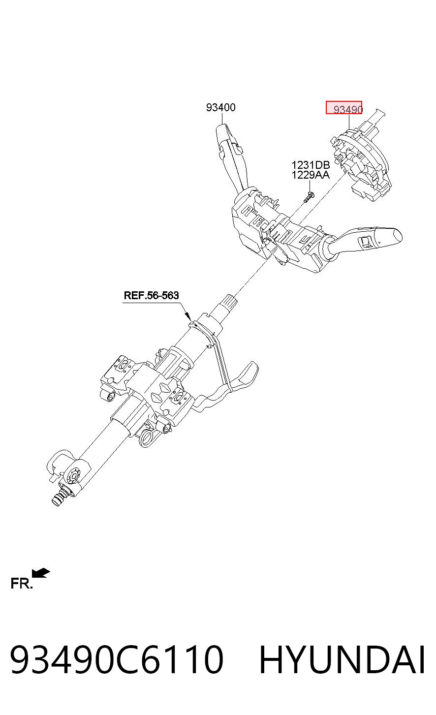93490C6110 Hyundai/Kia Шлейф Airbag
