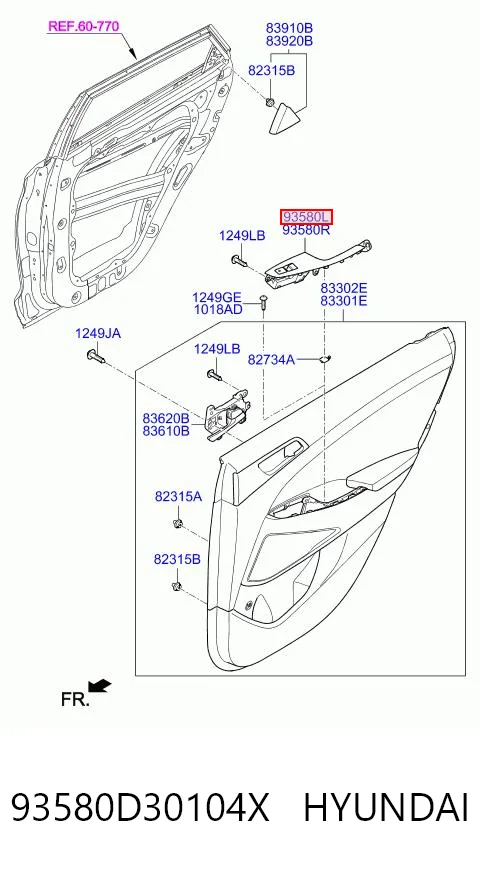 93580D30104X Hyundai/Kia 