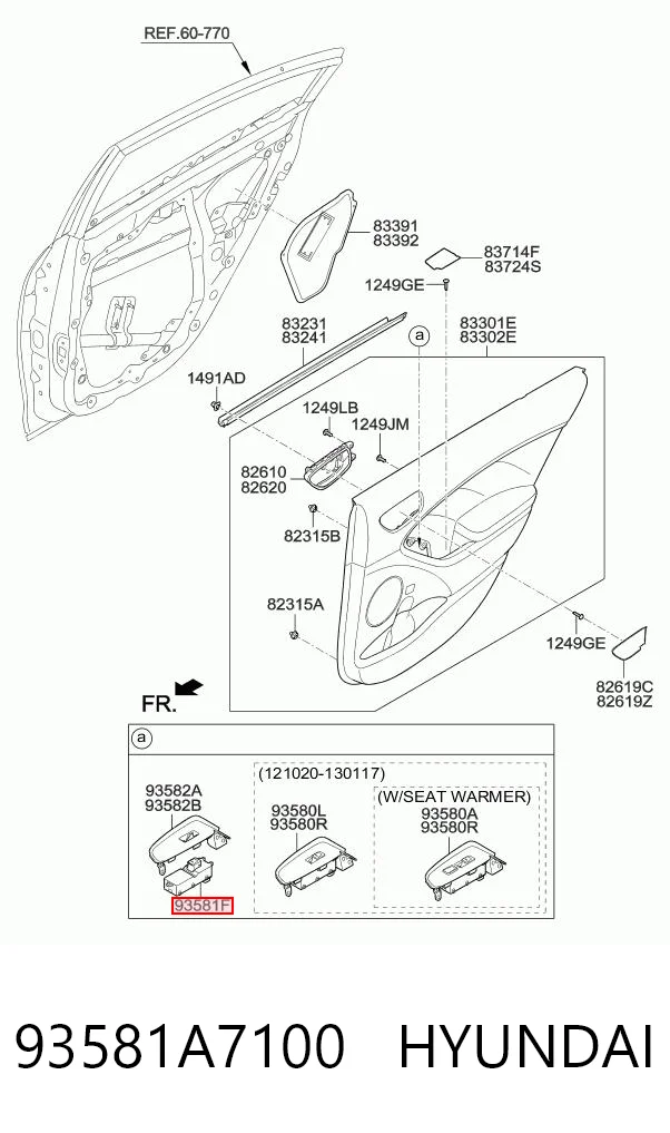 93581A7100 Hyundai/Kia 