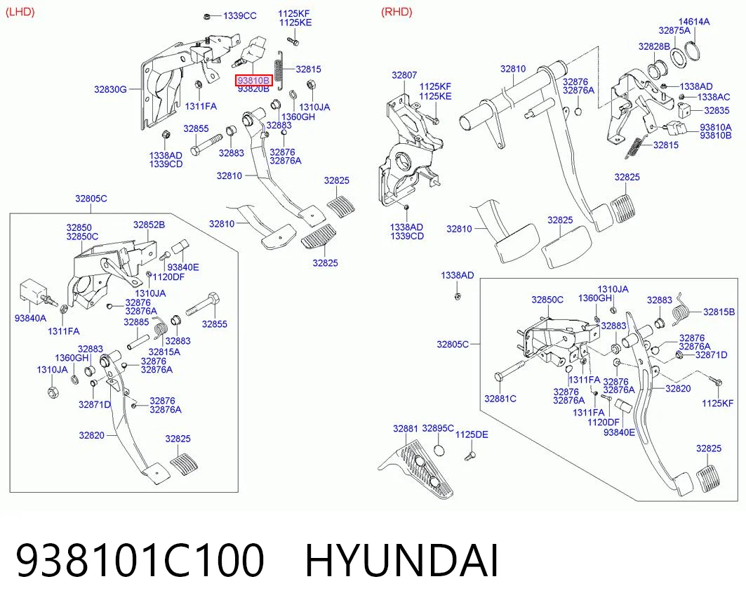 938101C100 Hyundai/Kia Лягушка стоп-сигналу