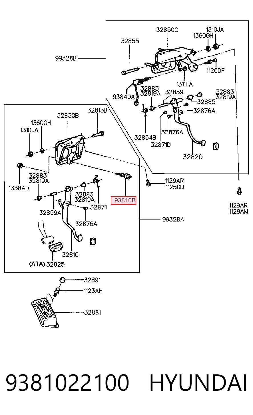 9381022100 Hyundai/Kia Лягушка стоп-сигналу