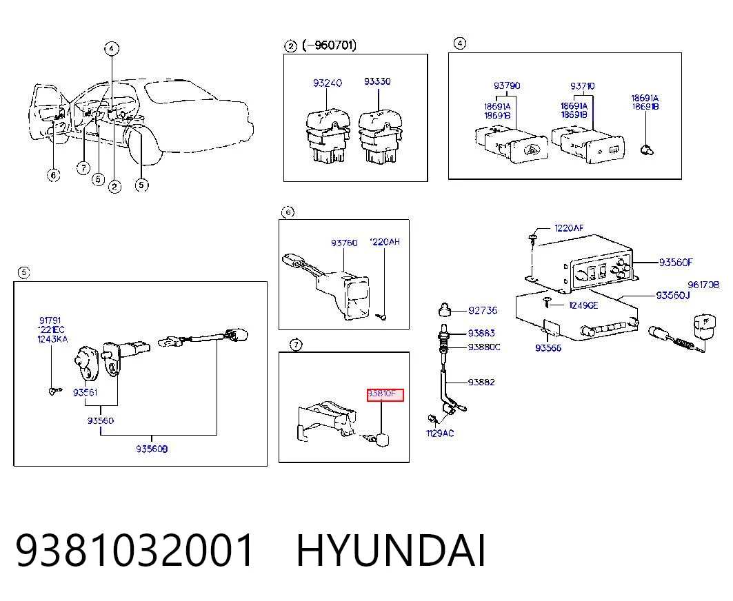 9381032001 Hyundai/Kia Лягушка стоп-сигналу