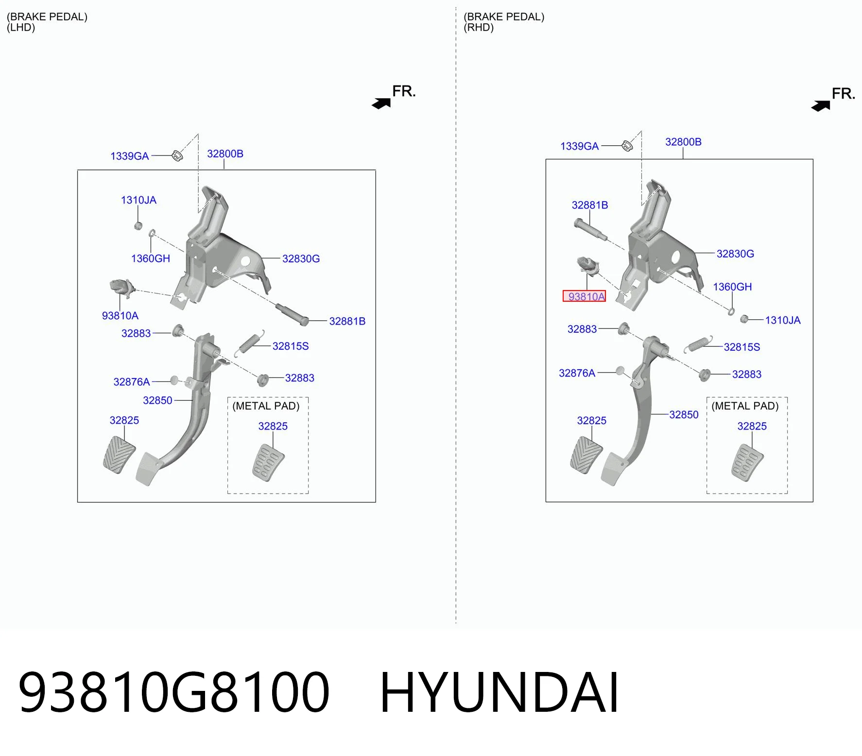 93810G8100 Hyundai/Kia Лягушка стоп-сигналу