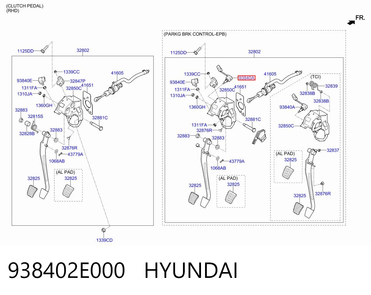 938402E000 Hyundai/Kia Датчик включення зчеплення