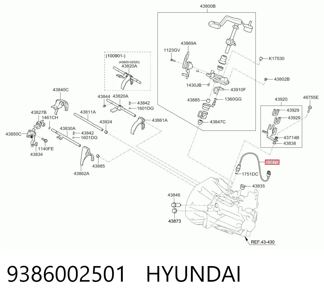 Датчик включення ліхтарів заднього ходу на Hyundai I20 I PB