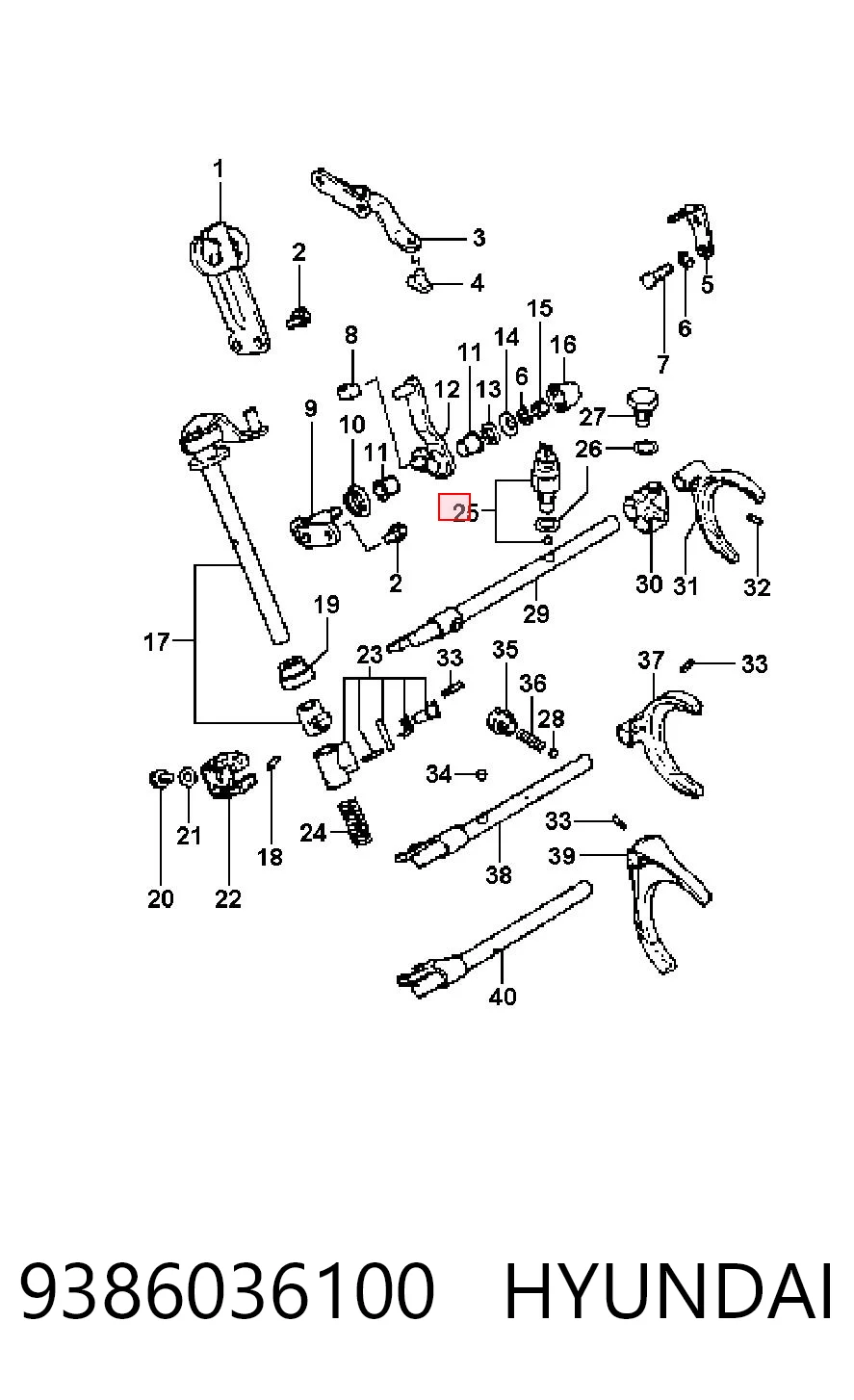 9386036100 Hyundai/Kia Датчик включення ліхтарів заднього ходу