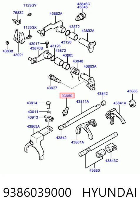 9386039000 Hyundai/Kia Датчик включення ліхтарів заднього ходу
